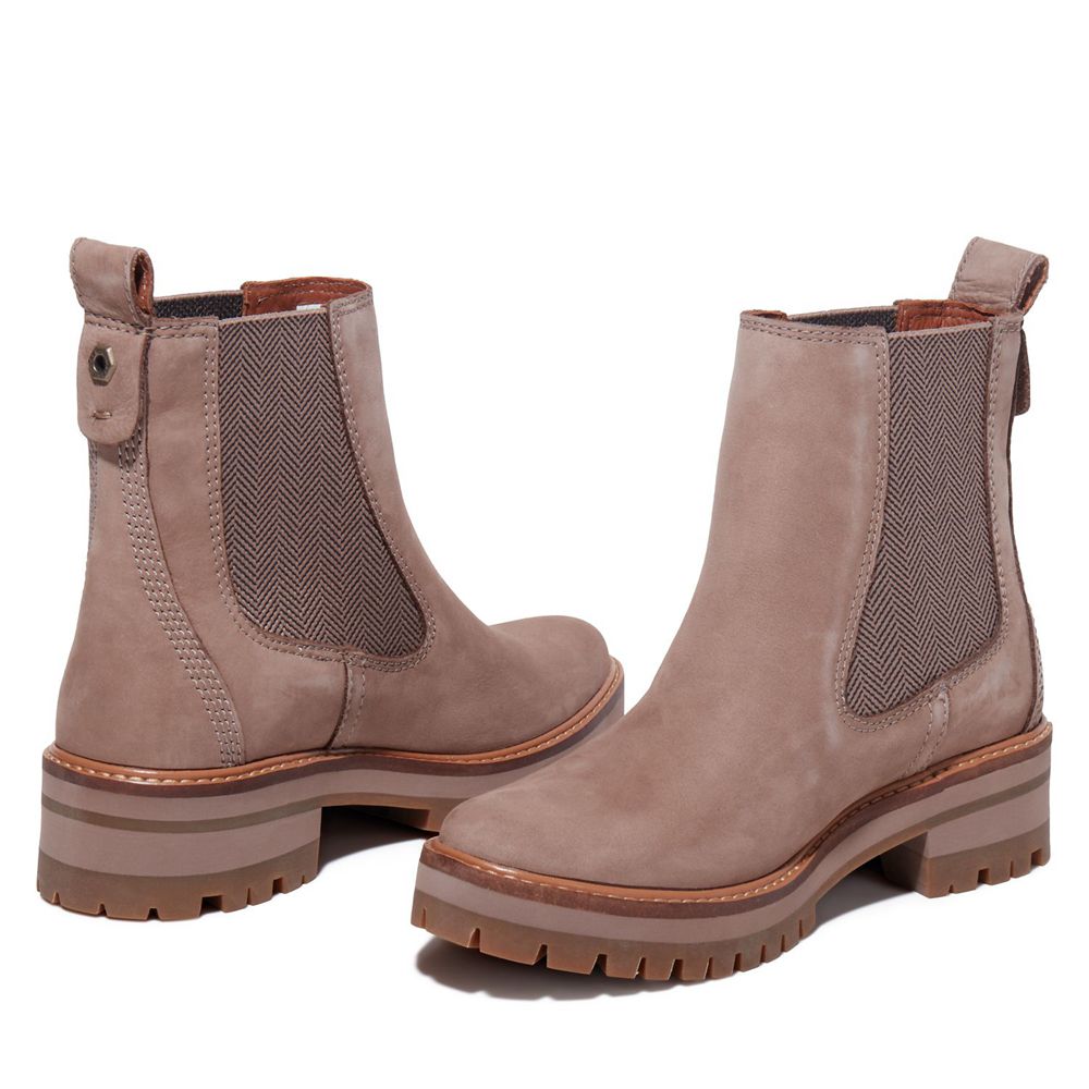 Botas Chelsea Feminino - Timberland Courmayeur Valley - MFANL1682 - Cinzentas